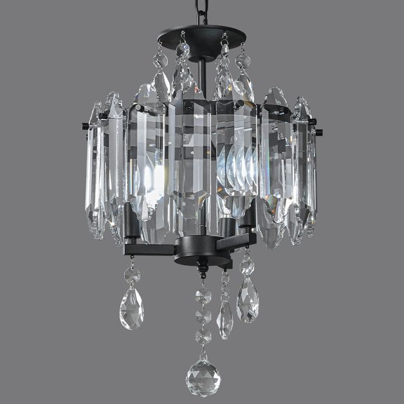 Open Box ZHLWIN 3-Light Modern Crystal Chandelier Light Fixtures Black Mini Crystal Chandeliers Ceiling Light Farmhouse Pendant Lighting for Kitchen Island Bedroom Dining Room Hallway Entryway