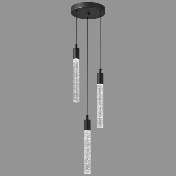 ZHLWIN 3-Light Modern Light Fixture Kitchen Island Pendant Light Dimmable LED Black Mini Pendant Lighting Dinning Room Living Room Kitchen Black Pendant Lights