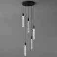 thumbnail image 1 of ZHLWIN 5-Light Modern Light Fixture Kitchen Island Pendant Light Dimmable LED Black Mini Pendant Lighting Dinning Room Living Room Kitchen Black Pendant Lights, 1 of 7