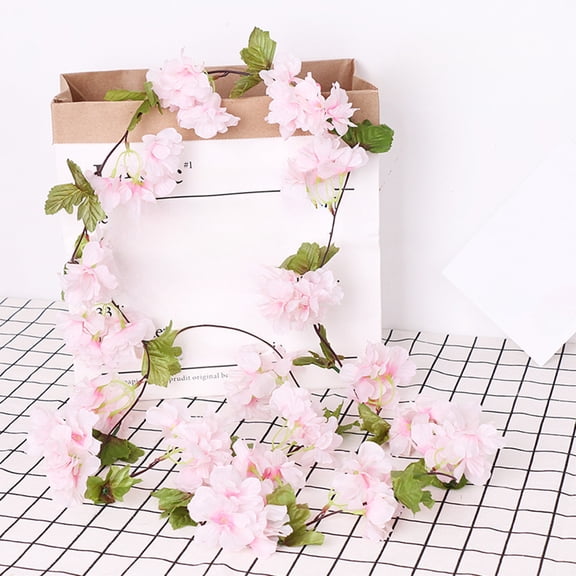 ZHMRFG 7.5FT Artificial Flower Wall Hanging Vine Adjustable Shaping Multi Scene Use Flowing Lines Decor Party For Home Indoor Outdoor Wall Tabletop Shelf Holiday Commercial Display Floral Decoration
