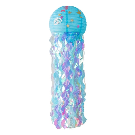 ZHMRFG DIY Jellyfish Decoration Material Pack Handmade Hanging Ornament 90cm Overall Length Colorful Paper Decor For Room Desktop New Year Party Shop Nursery Ceiling Balcony Decorations