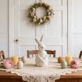 thumbnail image 1 of ZHMRFG Easter White Ceramic Bunny Egg Figurine 4.44In Easter Decor Classic Symbol Neutral Style Refined Finish Decor for Easter Mantel Tabletop Entryway Living Room Shelf Home Holiday Gifting Hosts, 1 of 6