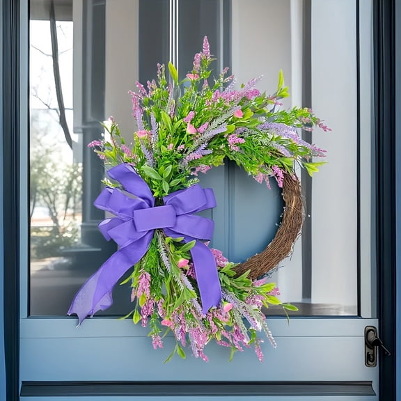 ZHMRFG Flower Garlands Decor,Forest Style Colorful Artificial Flower Wreath Realistic Texture Easy Storage No Maintenance,Natural Warm Decor for Door Window Wedding Photography Home Wall Decors