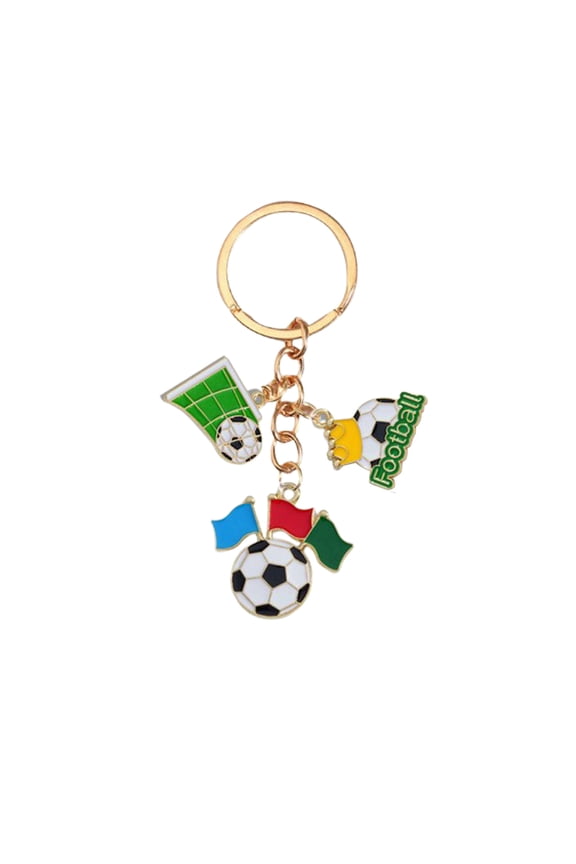 Football Keychain, Miniature Court Themed Sports Key Accessory, Fashionable Portable Collectible Decor for Daily Use Gift Fans Colleagues Sports Memorabilia Passionate Keepsake