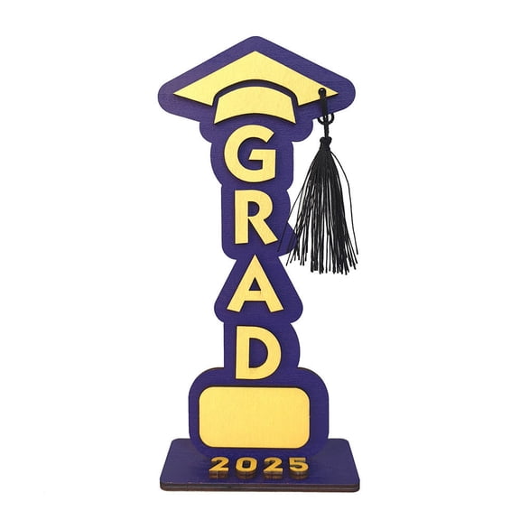ZHMRFG Graduation Season Wooden Tabletop Ornament Natural Wood Material Exquisite Durable Multi-Purpose Design Bookcase Photo Display Good Wishes Commemorative Graduation Gift for Students Decoration