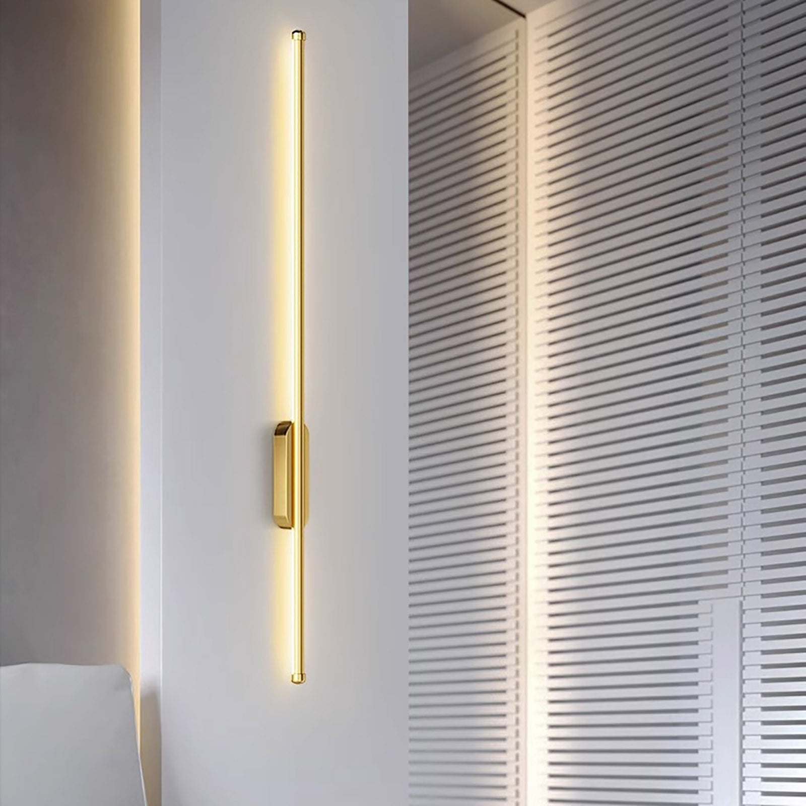 ZHMRFG Indoor USB LED Wall Light 24in Long Strip 3 Color Temperature Adjustable Modern Wall Sconce for Living Room Bedroom Bathroom Vanity Balcony Hallway Coffee Bar Office Hotel Indoor Home Decor