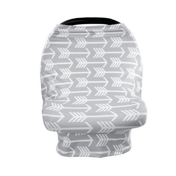 ZHMRFG Multi Use Baby Car Seat Cover & Nursing Scarf, Ultra Soft Breathable Fabric Stroller Canopy, Privacy Protection Sun Shield Breastfeeding Cover for Baby Boys Perfect Baby Shower Gift