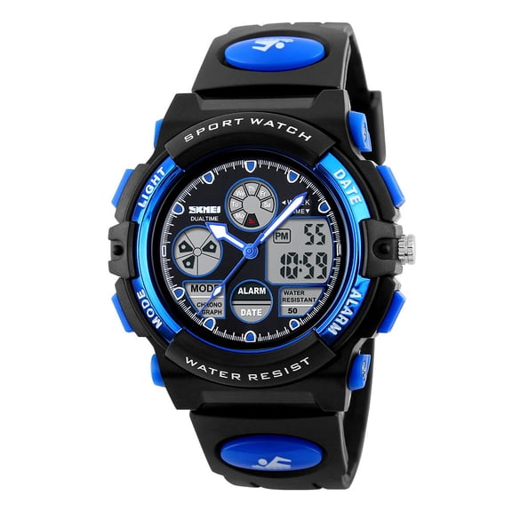ZHMRFG Multifunction Alarm Waterproof Digital Watch Sports Dual Display Luminous 30M Water Resist Scratch Resist Decor for Daily Commuting Outdoor Hiking Running Cycling Training Sports Everyday Wear