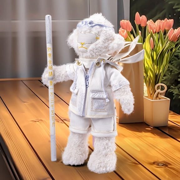 ZHMRFG Plush Decor,Monkey King Doll Classic Character Lifelike Details Positive Symbolic Meaning Detachable Design,Festive Decor for Home Office Desk Collection Festival Celebration Growth Gift Decor