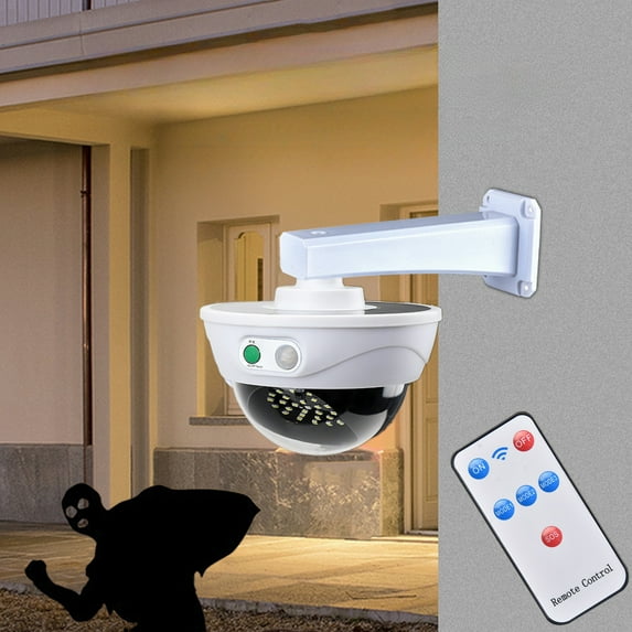 ZHMRFG Solar Fake Security Camera Light Motion Sensor Detection 3 Lighting Modes Flashing Red Light Solar Powered Deterrent Effect for Home Office Garage Courtyard Indoor Outdoor Safe Lighting Decor