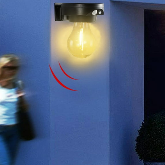 ZHMRFG Solar Mini Motion Sensor Wall Light Warm Light IP65 Waterproof 2-4M Sensing 6-8H Runtime Auto Off Solar Powered for Backyard Garden Garage Pathway Porch Fence Yard Outdoor Security Lighting