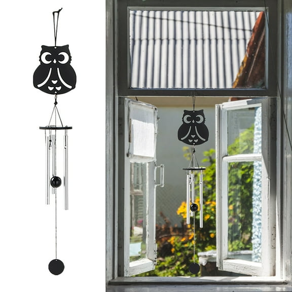 ZHMRFG Wind Chime,Mini Aluminum Rod Wind Chime Iron Glass Structure Hand-Painted Novel Shape S Hook Easy Hang Relaxing Tone,Festive Decor for Courtyard Balcony Door Bedroom Garden Tree Hanging Decors