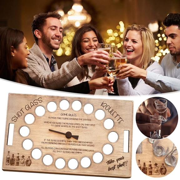 ZHMRFG Wooden Flight Tray Wine Glass Holder,Sturdy Wood Material No Odor Portable Party Game Board Bar Decor For Home Bar Restaurant Nightclub Cafe Kitchen Halloween Christmas Party Favors Gift Decor