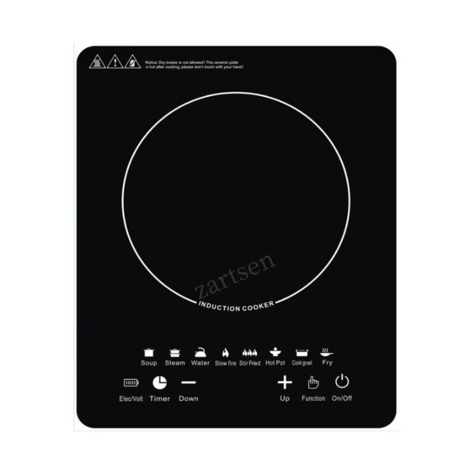 ZHNGRJE 2200W Induction Cooker Household Waterproof Panel Boiler Hot