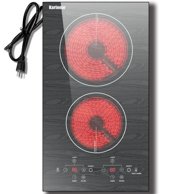 ZHNGRJE Portable Cooktop 2 Burners 110v Plug in Stove Top Countertop