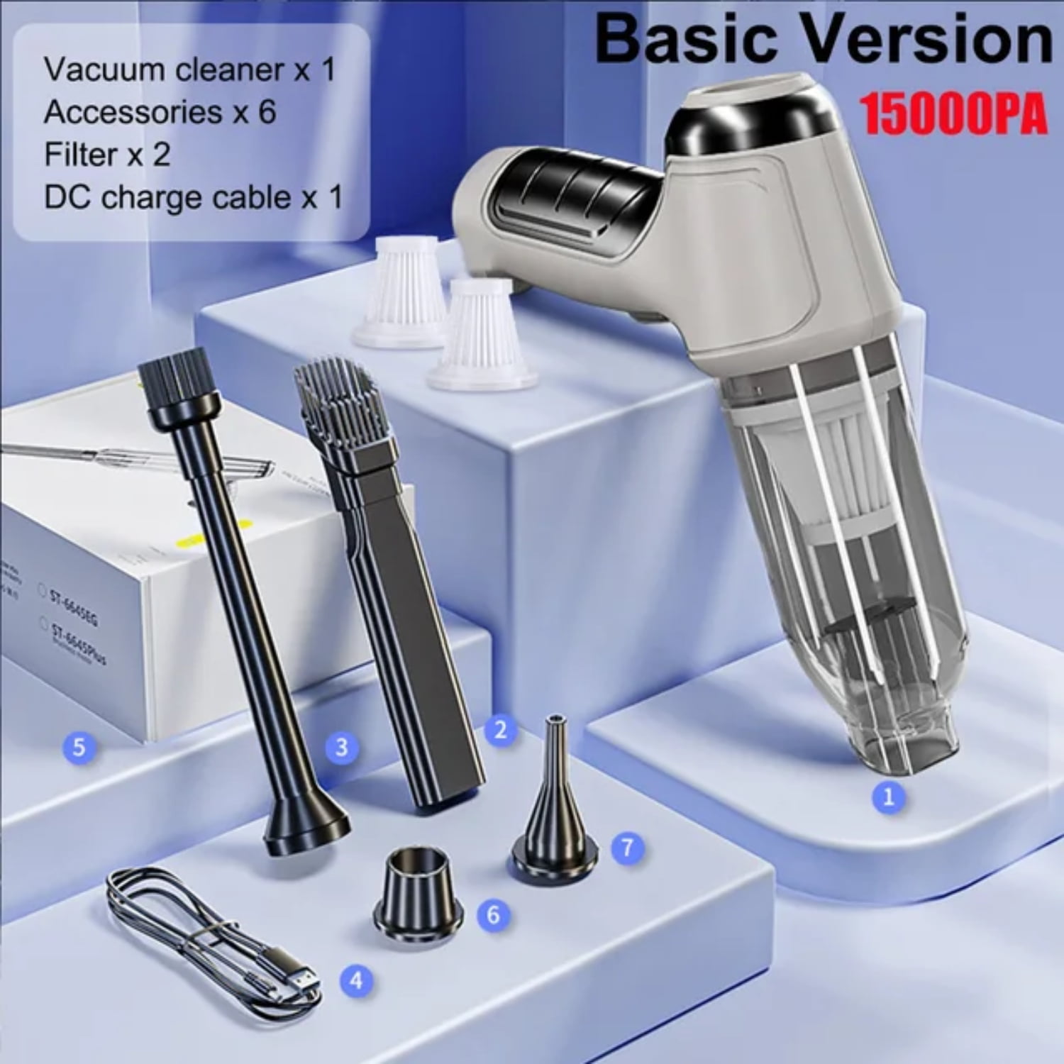 ZHNGRJE Portable and wireless mini handheld car vacuum cleaner