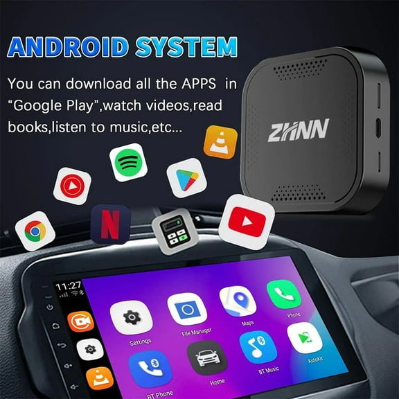 ZHNN ANDROID MULTIMEDIA VIDEO BOX FOR CAR WITH WIRED CARPLAY