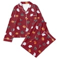 thumbnail image 1 of ZHOGXU Adorable Halloween Printed Girls Pajama Sets Long Sleeve Top And Long Pant 2PCS Set For Kids,Red,9-10 Years, 1 of 3