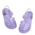 thumbnail image 1 of ZHOGXU Baby Boys Girls Sandals With Adjustable Straps Sequins Soft Sole Closed Toe On Comfortable Shoes For Everyday Wear,Light Purple,5.5-6 Years, 1 of 6