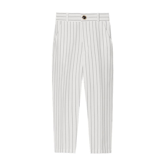 ZHOGXU Big Boys Dress Pants Elastic Waist Solid Color Straightfit Comfortable Formal Trousers For School And Party Stage Performance Silver 8-9 Years