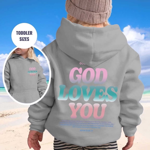 ZHOGXU Big Boys Girls Hoodies With Pocket Long Sleeved Letter Printed Comfortable Loose Soft Sweatshirts Tops For Daily Wear Grey 3-4 Years