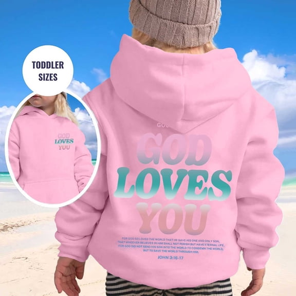 ZHOGXU Big Boys Girls Hoodies With Pocket Long Sleeved Letter Printed Comfortable Loose Soft Sweatshirts Tops For Daily Wear Pink 2-3 Years