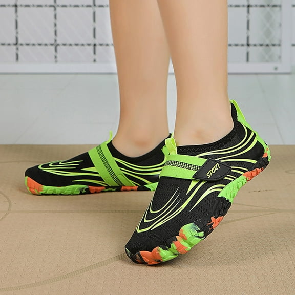 ZHOGXU Big Boys Girls Sneakers Flat Sole Non Slip Color Block Breathable Comfortable Lightweight Sports Shoes For Outdoor Activities Black 30