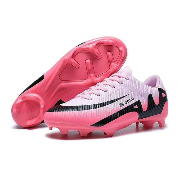 ZHOGXU Big Boys Girls Sneakers Outdoor Firm Ground Flat Bottom Non Football Shoes Competition Training Shoes Pink 42