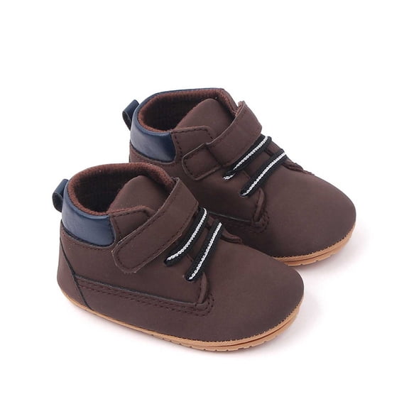 ZHOGXU Big Girls Boys Boots Solid Color Non Slip Soft Sole Comfortable Fashion Warm Shoes For Outdoor Activities Daily Wear Coffee 0-6 Years