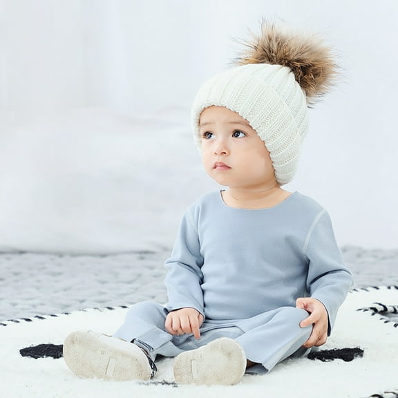 ZHOGXU Big Girls Boys Jumpsuit Long Sleeve Round Neck Solid Color Comfortable Breathable Romper Bodysuit For Casual Daily Wear Blue 0-3 Months