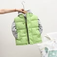 thumbnail image 1 of ZHOGXU Big Girls Boys Vest Jacket With Pocket Sleeveless Zipper Solid Color Warm Soft Comfortable Coat For Fall Winter Daily Wear Green 7-8 Years, 1 of 4