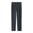 thumbnail image 1 of ZHOGXU Big Kids Boys Dress Pants Elastic Waist Plaid Print Flat Front Straight Fit Comfortable Elegant Trousers For Stage Performance Grey 4-5 Years, 1 of 2