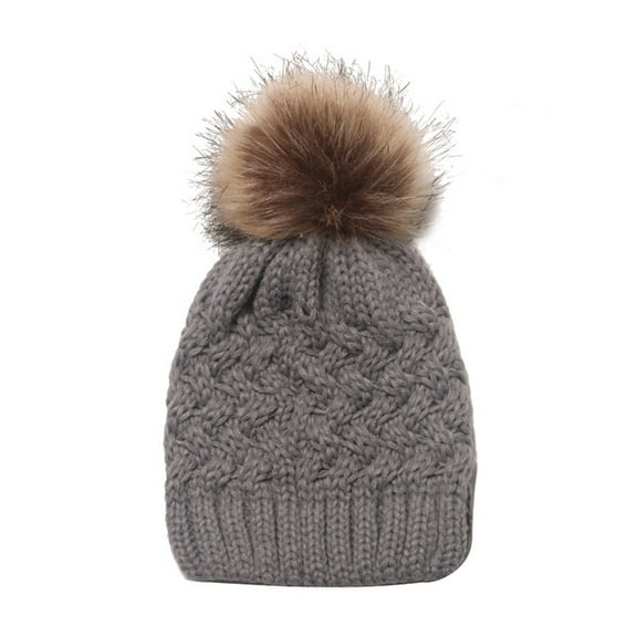ZHOGXU Big Kids Boys Girls Knitted Hat Solid Color Windproof Thickened Warm Comfortable Caps For Autumn Winter Daily Wear Gy1 A