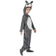 thumbnail image 1 of ZHOGXU Big Kids Boys Hooded Jumpsuit Long Sleeve Color Block Cute Animal Design Comfortable Fashion Romper For Stage Show Dance Party Dark Gray 10-12 Years, 1 of 5