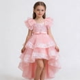 thumbnail image 1 of ZHOGXU Big Kids Girls Dress Sleeveless Solid Color Sequins Bow Detail Mesh Comfortable Stylish Tutu Dresses For Party And Daily Wear Light Pink 9-10 Years, 1 of 9