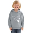 thumbnail image 1 of ZHOGXU Big Kids Girls Hoodies Long Sleeve Cartoon Print Fashionable Loose Fit Sweatshirt For Casual Daily Wear Grey 8-9 Years, 1 of 3