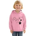 thumbnail image 1 of ZHOGXU Big Kids Girls Hoodies Long Sleeve Cartoon Print Fashionable Loose Fit Sweatshirt For Casual Daily Wear Pink 6-7 Years, 1 of 3