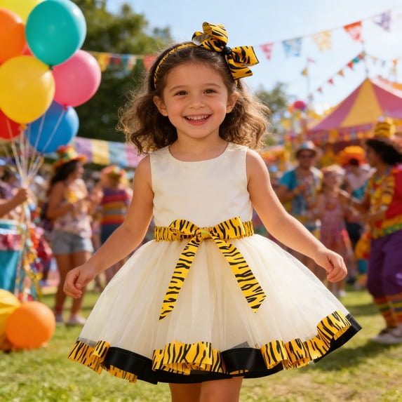 ZHOGXU Big Kids Girls Skirt Elastic Waist Leopard Print Comfortable Stylish Mesh Tutu Skirts For Carnival Party And Daily Wear White 2-4 Years