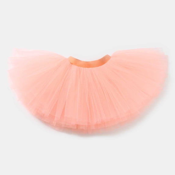 ZHOGXU Big Kids Girls Skirt Elastic Waist Solid Color Comfortable Stylish Mesh Tutu Skirts For Carnival Party And Daily Wear Light Pink 8-12 Years