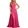 thumbnail image 1 of ZHOGXU Boho Wedding Guest Dresses For Women Sleeveless Halter Maxi Dress Elegant Summer Cocktail Dress,RD1,XXL, 1 of 4