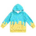thumbnail image 1 of ZHOGXU Boys Girls Dripping Ice Cream Print Hoodie Long Sleeve Pullover Sweatshirt Kids Casual Classic Tops,18-24 Months, 1 of 7