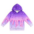 thumbnail image 1 of ZHOGXU Boys Girls Dripping Ice Cream Print Hoodie Long Sleeve Pullover Sweatshirt Kids Casual Classic Tops,3-4 Years, 1 of 7