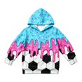 thumbnail image 1 of ZHOGXU Boys Girls Dripping Ice Cream Print Hoodie Long Sleeve Pullover Sweatshirt Kids Casual Classic Tops,8-9 Years, 1 of 7
