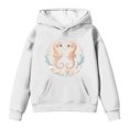 thumbnail image 1 of ZHOGXU Boys Girls Seahorse Pearl Seashell Ocean Graphic Pullover Hoodie Long Sleeve Casual Sweatshirt Top With Pocket For Kids Youth Outdoor Play Wear,White,3-4 Years, 1 of 4