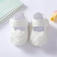 thumbnail image 1 of ZHOGXU Children Baby Girls Shoes Non Slip Flat Sole Bow Design Hook Loop Comfortable Breathable Walking Shoes For Casual Daily Wear,Clear,0-3 Months, 1 of 4