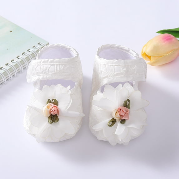 ZHOGXU Children Baby Girls Shoes Non Slip Flat Sole Bow Design Hook Loop Comfortable Breathable Walking Shoes For Casual Daily Wear,Grey,6-10 Months