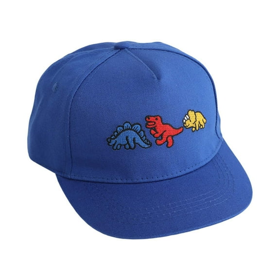 ZHOGXU Children Baseball Hat Summer Dinosaurs Embroidery Wide Brim Sun Protection Caps For Spring Summer Outdoor Daily Wear,Blue,One Size