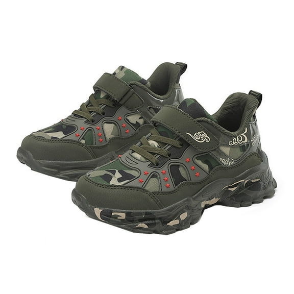 ZHOGXU Children Boys Girls Camouflage Canvas Sneakers New Casual Light Soft Soles Large Middle Training Sports Shoes,Camouflage,4-4.5 Years