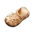 thumbnail image 1 of ZHOGXU Children Girls Sandals With Adjustable Straps Soft Sole Closed Toe Slip On Comfortable Breathable Shoes For Everyday Wear,Red,3-6 Months, 1 of 7