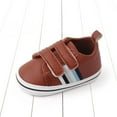 thumbnail image 1 of ZHOGXU Children Kids Girls Boys Sneakers Non Slip Flat Bottom Soft Sole Hook Loop Comfortable Breathable Stylish Shoes For Casual Daily Wear,Brown,6-12 Months, 1 of 9